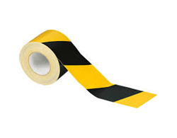 selbstklebendes Warnband PVC gelb/schwarz